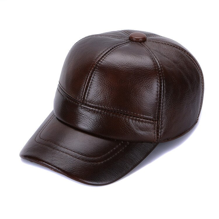 100% Genuine Leather Baseball Cap