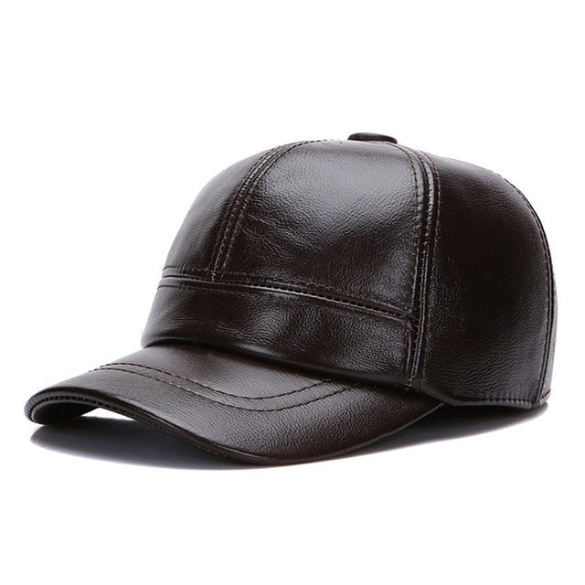 100% Genuine Leather Baseball Cap