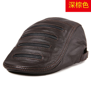 Men's Genuine Leather Hat Cap