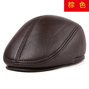 Men's Genuine Leather Hat Cap