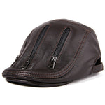 Men's Sheepskin Leather Hat Cap